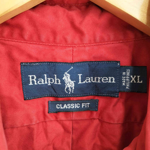 ラルフローレン RALPH LAUREN CLASSIC FIT コットン ポニー刺繍 S/S シャツ メンズ import:XL