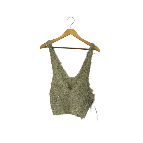 A CCORDION LAME FILM FLUFFY CAMISOLE レディース F
