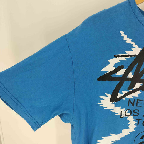 ステューシー Stussy 00S リンクロゴ グラフィック 両面プリント S/S World Tour Tee ワールドツアー Tシャツ メンズ import:M
