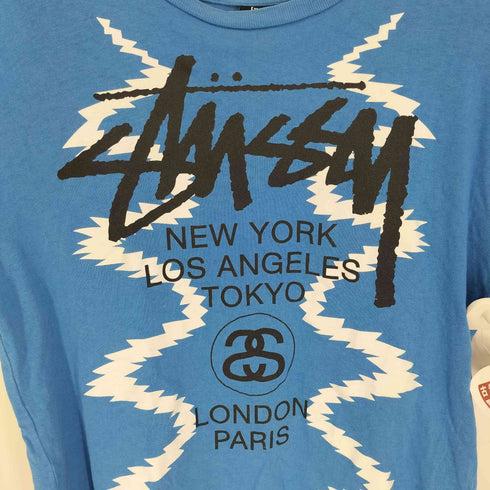 ステューシー Stussy 00S リンクロゴ グラフィック 両面プリント S/S World Tour Tee ワールドツアー Tシャツ メンズ import:M