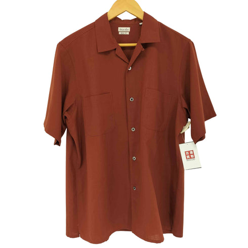 スティーブンアラン Steven Alan T/W TWILL 2PATCH OPEN COLLAR BOLD SHIRT メンズ import:XL