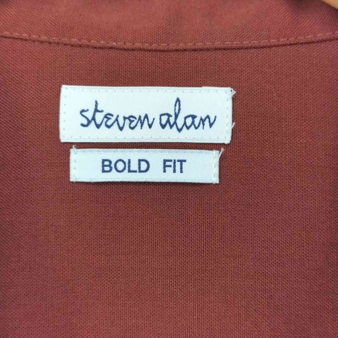 スティーブンアラン Steven Alan T/W TWILL 2PATCH OPEN COLLAR BOLD SHIRT メンズ import:XL
