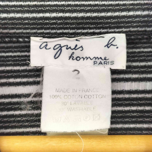 アニエスベーオム Agnes b.homme ボーダー タートルネック カットソー メンズ 2