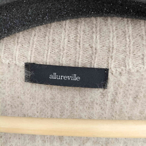 アルアバイル allureville カシミヤ混 シャギーニット ガウン レディース