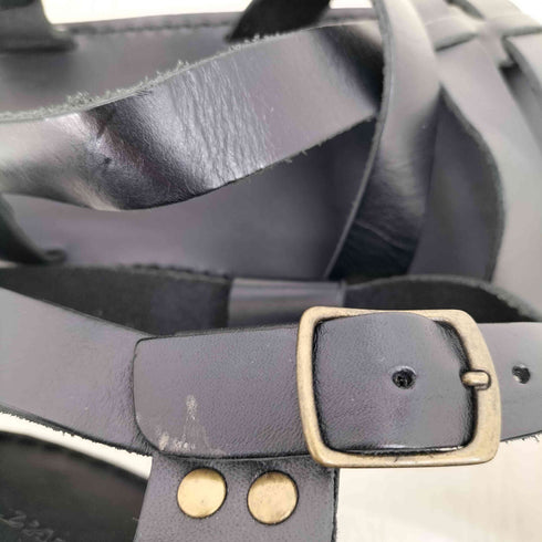 L'ARTIGIANO DEL CUOIO イタリア製 レザー ストラップサンダル メンズ 43