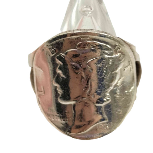 SILVER 刻印 コイン リング メンズ 9号