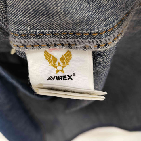 アヴィレックス AVIREX バック刺繍 長袖デニムシャツ レディース JPN:M