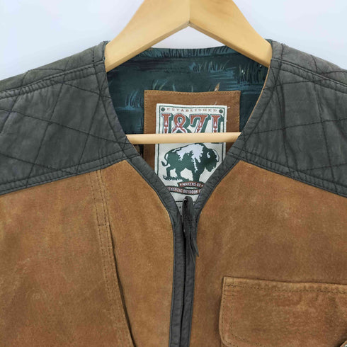 ESTABLISHED 1871 本革 裏地総柄ヌバックレザーベスト メンズ JPN:M