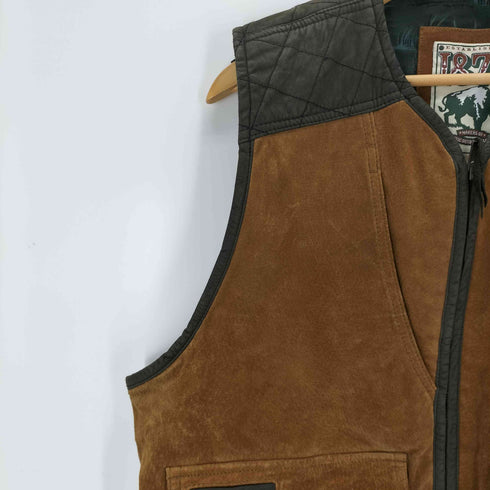 ESTABLISHED 1871 本革 裏地総柄ヌバックレザーベスト メンズ JPN:M
