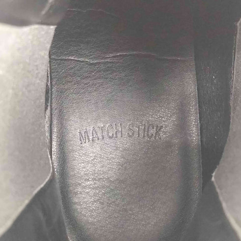 MATCH STICK スクエアトゥ サイドゴア バックジップ ブーツ メンズ UK:6.5