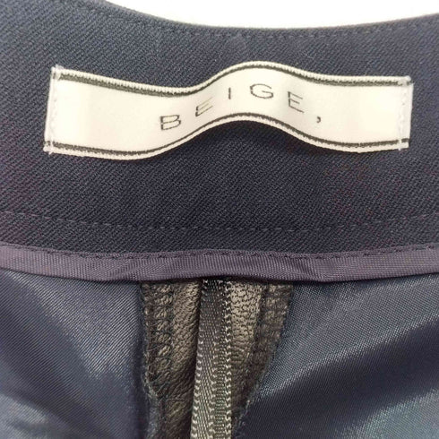 ベイジ BEIGE フェイクレザー切替スラックスパンツ レディース JPN:2
