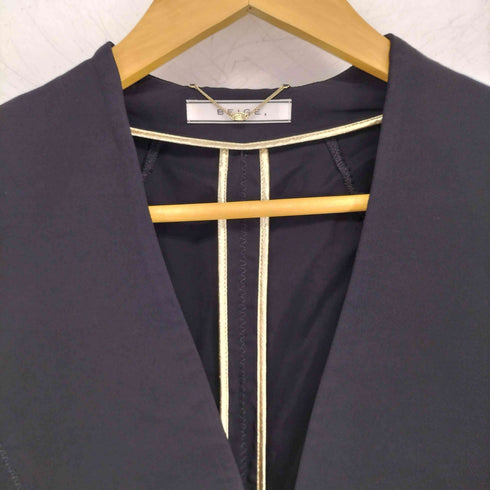 ベイジ BEIGE ノーカラージャケット レディース JPN:4