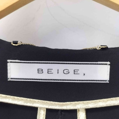 ベイジ BEIGE ノーカラージャケット レディース JPN:4