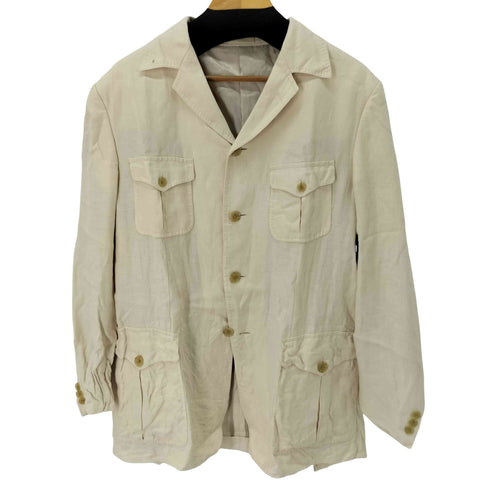 バーバリーロンドン BURBERRY LONDON リネン100 サファリジャケット メンズ LL