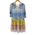 Derhy ストライプ刺繍レーヨンワンピース レディース import:M