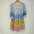 Derhy ストライプ刺繍レーヨンワンピース レディース import:M
