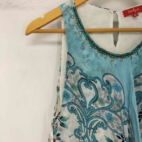 Derhy ビーズ付きノースリーブレーヨンワンピース レディース import:M
