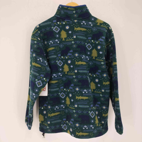 エルエルビーン L.L.Bean 80s-90s 総柄 ハーフボタン スナップT フリースジャケット メンズ