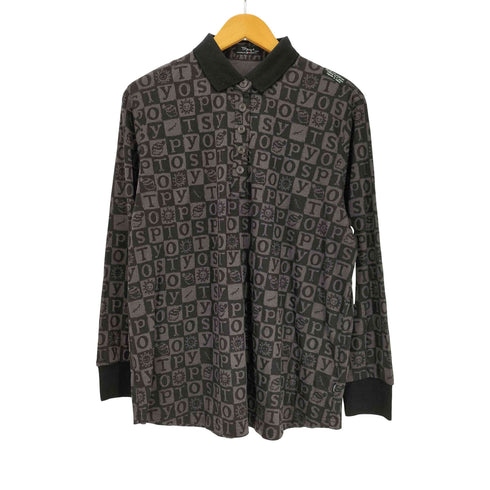 TOPYS } 総柄 L/S ポロ シャツ ゴルフウェア メンズ