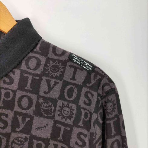TOPYS } 総柄 L/S ポロ シャツ ゴルフウェア メンズ