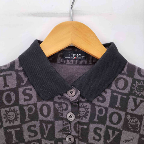 TOPYS } 総柄 L/S ポロ シャツ ゴルフウェア メンズ