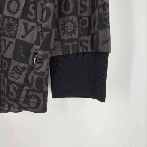 TOPYS } 総柄 L/S ポロ シャツ ゴルフウェア メンズ