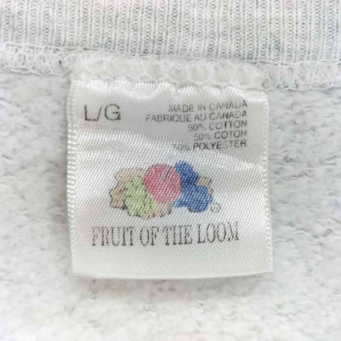 フルーツオブザルーム FRUIT OF THE LOOM MADE IN CANADA ラバープリントスウェット メンズ L/G