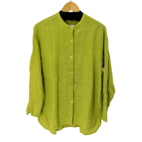 ユナイテッドアローズグリーンレーベルリラクシング UNITED ARROWS green label relaxing コルトレイクリネン バンドカラー シャツ レディース