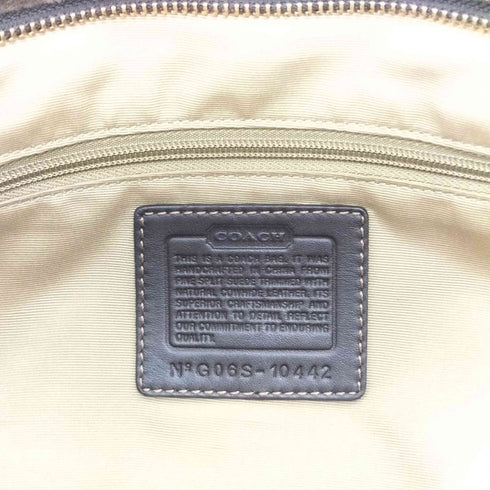 コーチ COACH シグネチャーロゴ ビーズ装飾 オールスウェード トートバッグ レディース