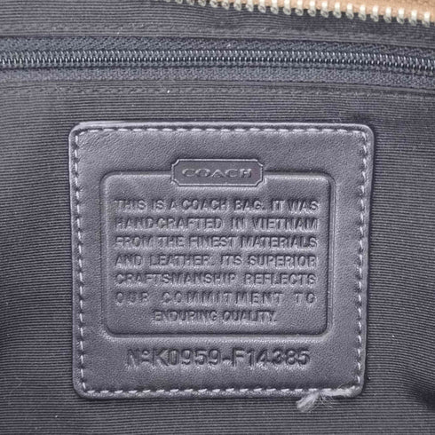 コーチ COACH シグネチャーロゴ レザーハンドル キャンバストートバッグ レディース