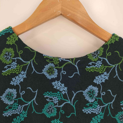 コットンハウスアヤ Cotton House Aya Castle Combe garden フラワー刺繍 切替 ノースリーブ ブラウス レディース JPN:M