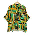 SFERA COLLECTION 総柄 マルチカラー S/S ハーフボタン プルオーバー シャツ ボックス シルエット レディース JPN:S