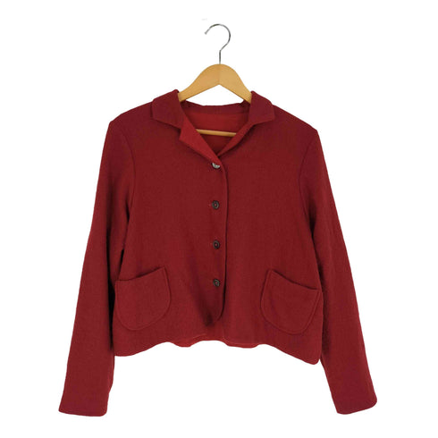 コットンハウスアヤ Cotton House Aya PICK UP オープンカラー ウール クロップド ジャケット レディース JPN:M