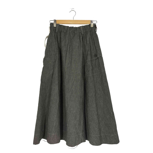 コットンハウスアヤ Cotton House Aya PICK UP 切替 スイッチング デザインポケット ワイド デニムスカート レディース JPN:M