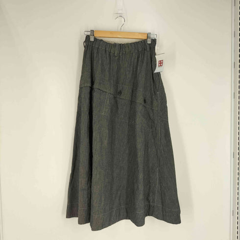 コットンハウスアヤ Cotton House Aya PICK UP 切替 スイッチング デザインポケット ワイド デニムスカート レディース JPN:M