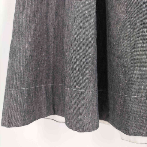 コットンハウスアヤ Cotton House Aya PICK UP 切替 スイッチング デザインポケット ワイド デニムスカート レディース JPN:M