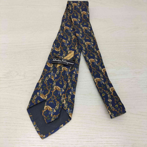 サルヴァトーレフェラガモ Salvatore Ferragamo イタリア製 総柄シルクネクタイ メンズ