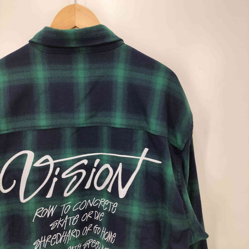 ヴィジョンストリートウェア VISION STREET WEAR チェーン刺繍チェックシャツ メンズ JPN:L