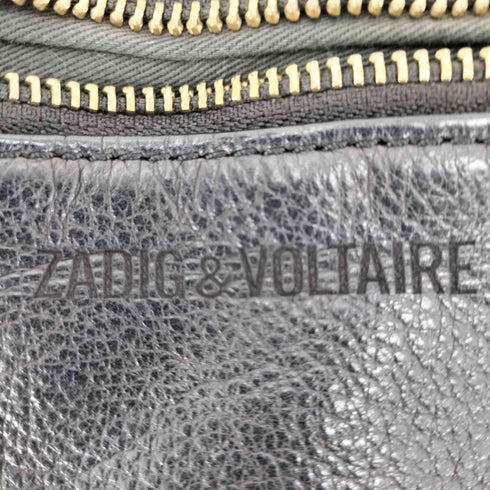 ザディグエヴォルテール ZADIG&VOLTAIRE スタッズデザインチェーンレザーショルダーバッグ レディース