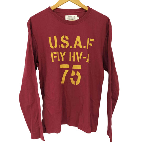 アヴィレックス AVIREX U.S.A.F FLY HV-A 75 L/Sカットソー メンズ JPN:L