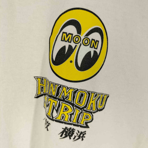 MOONEYES x FLAT4 HONMOKU STRIP T-shirt 本牧 ストリップ Tシャツ メンズ import:L