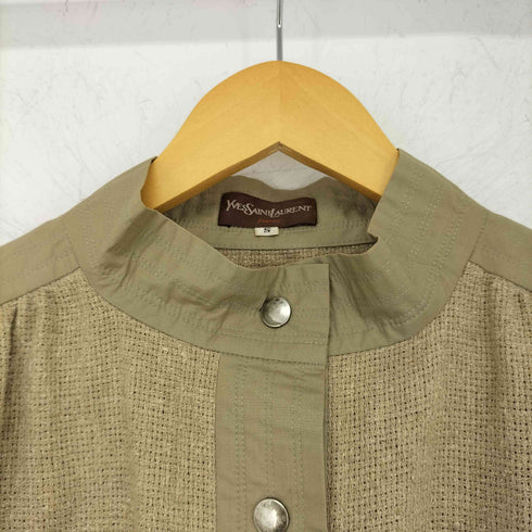 イヴサンローラン Yves Saint Laurent リネン混ジャケット レディース import:S