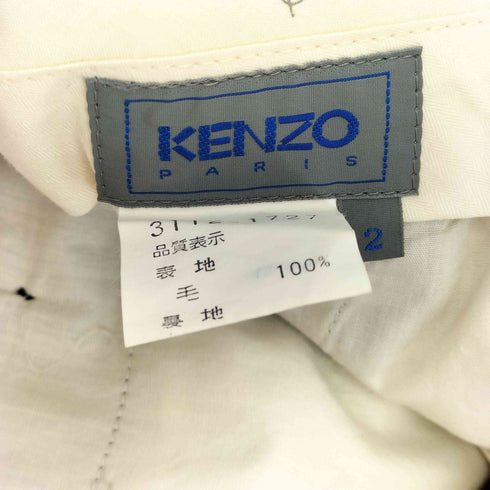 ケンゾーパリス KENZO PARIS 90s-00s 2タック チェック柄 ウールスラックス メンズ JPN:2