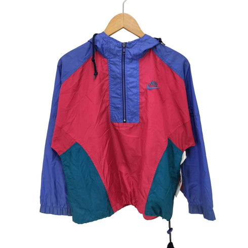 ナイキ NIKE 90S 銀タグ ナイロンアノラックパーカー クレイジーパターン レディース JPN:M