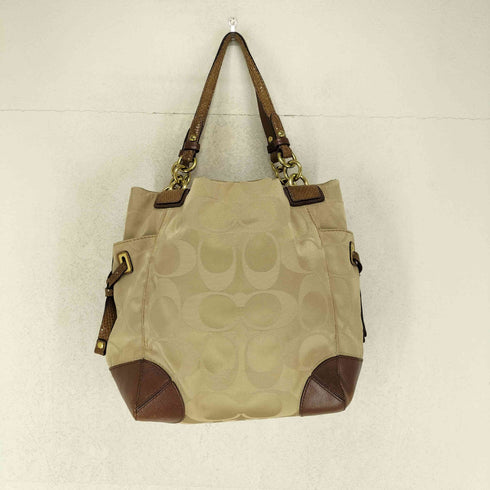 コーチ COACH シグネチャーロゴ パイソン切替キャンバストートバッグ レディース