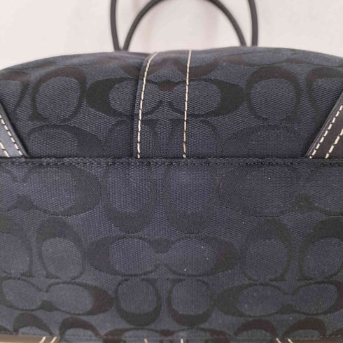 コーチ COACH シグネチャーロゴ レザーベルトデザインキャンバストートバッグ レディース