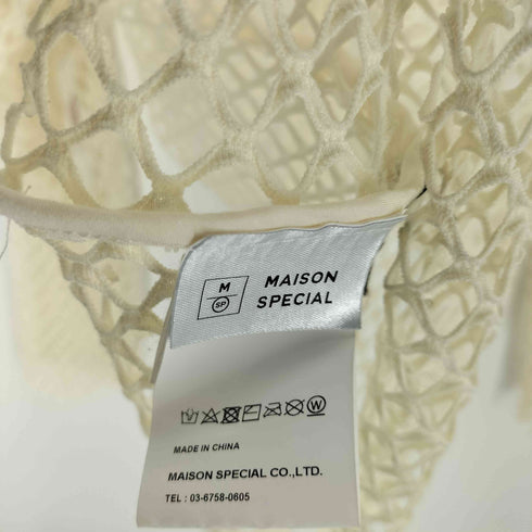 メゾンスペシャル MAISON SPECIAL ビッグメッシュトップス レディース FREE
