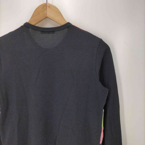 トリココムデギャルソン tricot COMME des GARCONS マルチカラー パッチワーク クルーネックカーディガン archive レディース