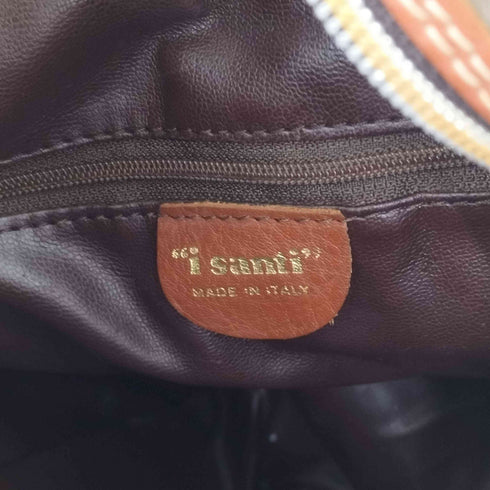 i santi MADE IN ITALY レザー×ナイロン バックパック メンズ