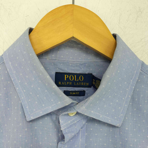 ポロラルフローレン POLO RALPH LAUREN SLIM FIT ドット柄 ロングスカートシャツ メンズ 15 1/2